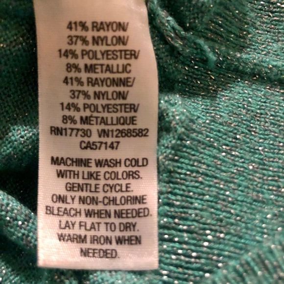 Mossimo Metallic Green Pullover Sweater Women’s XL - Picture 5 of 11